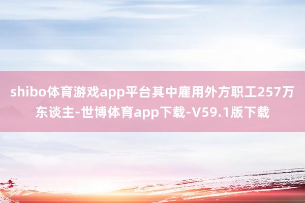 shibo体育游戏app平台其中雇用外方职工257万东谈主-世博体育app下载-V59.1版下载