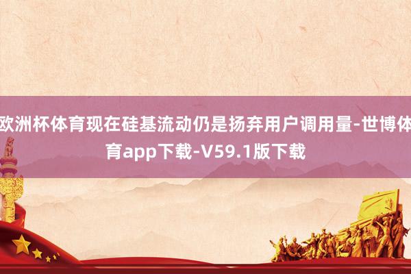 欧洲杯体育现在硅基流动仍是扬弃用户调用量-世博体育app下载-V59.1版下载