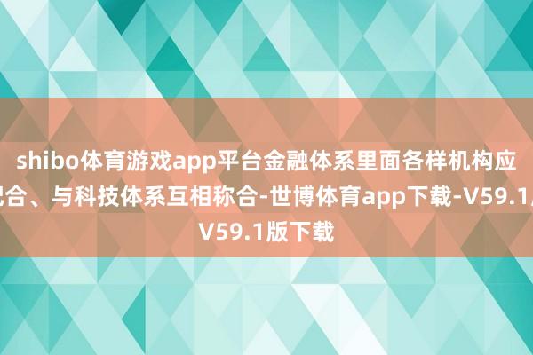 shibo体育游戏app平台金融体系里面各样机构应衔尾配合、与科技体系互相称合-世博体育app下载-V59.1版下载