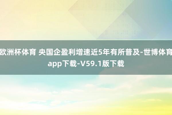 欧洲杯体育 央国企盈利增速近5年有所普及-世博体育app下载-V59.1版下载