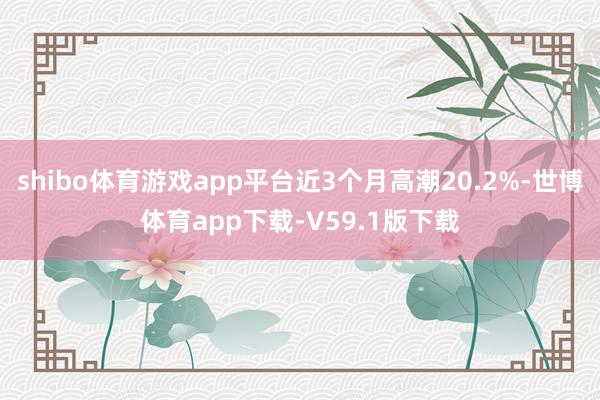 shibo体育游戏app平台近3个月高潮20.2%-世博体育app下载-V59.1版下载