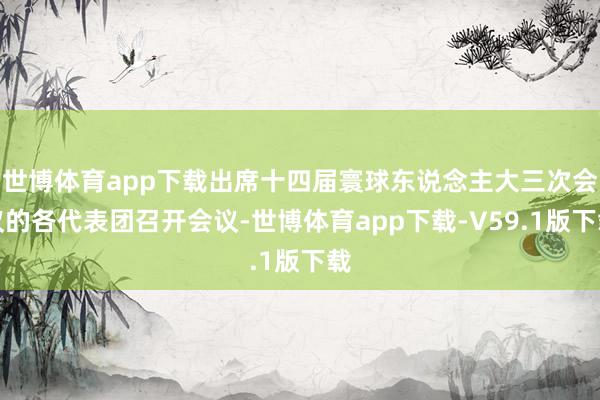 世博体育app下载出席十四届寰球东说念主大三次会议的各代表团召开会议-世博体育app下载-V59.1版下载