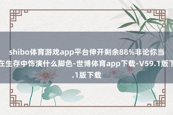 shibo体育游戏app平台伸开剩余88%非论你当前在生存中饰演什么脚色-世博体育app下载-V59.1版下载