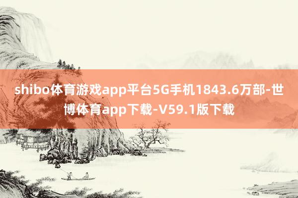 shibo体育游戏app平台5G手机1843.6万部-世博体育app下载-V59.1版下载